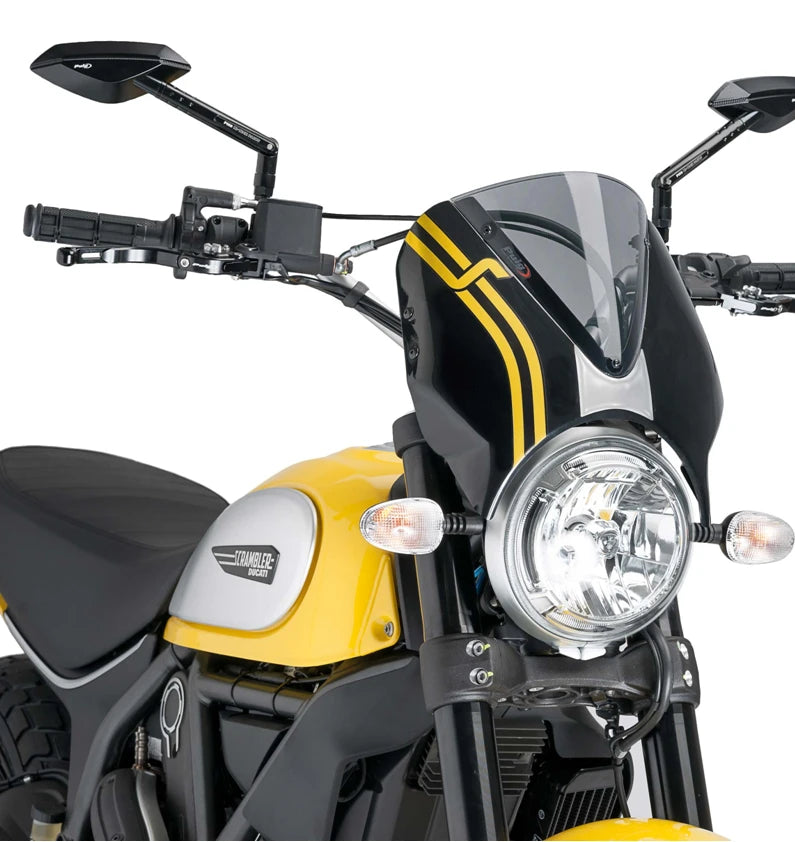 DUCATI SCRAMBLER 800 ICON DARK [2025] – RetroVision Windshield Visor – Tinted