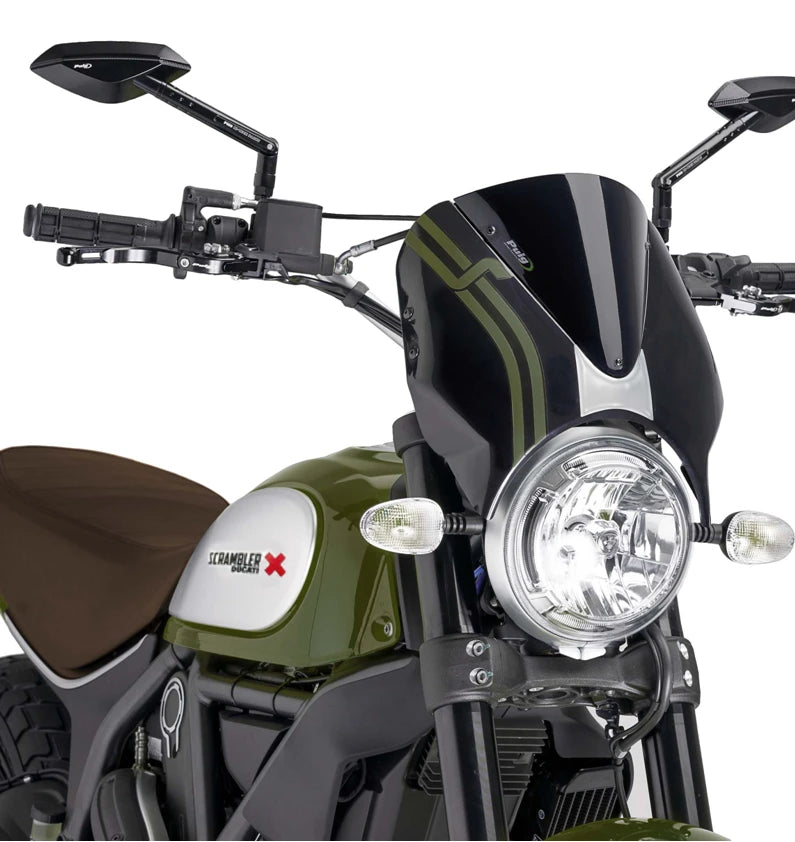 DUCATI SCRAMBLER 800 ICON DARK [2025] – RetroVision Windshield Visor – Tinted