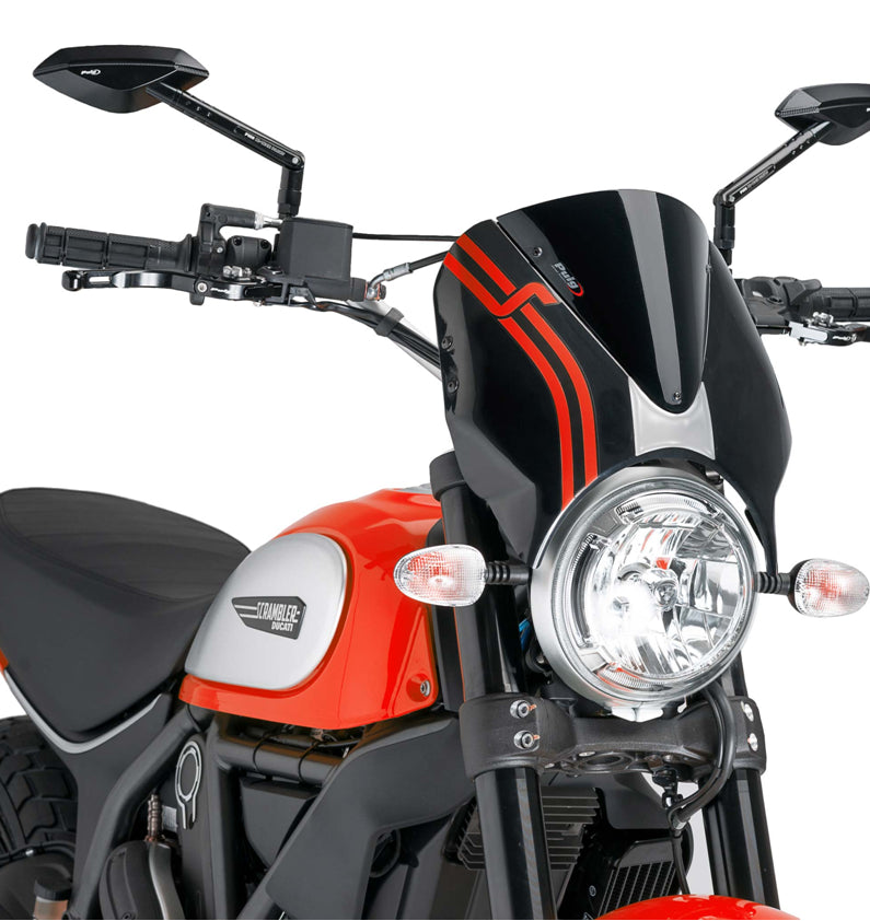 DUCATI SCRAMBLER 800 ICON DARK [2025] – RetroVision Windshield Visor – Tinted