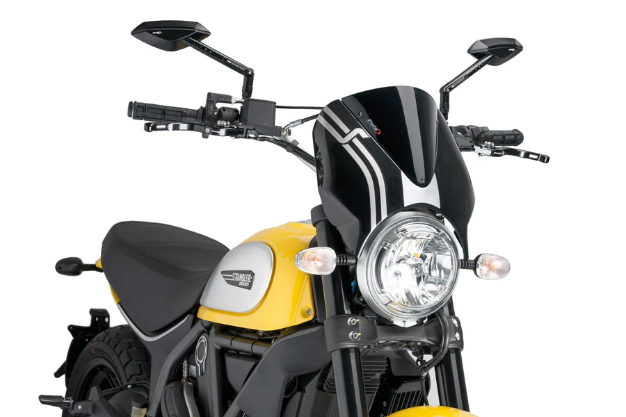 DUCATI SCRAMBLER 800 ICON DARK [2025] – RetroVision Windshield Visor – Tinted