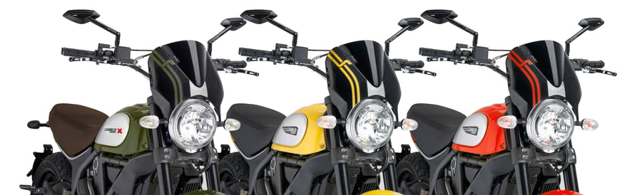 DUCATI SCRAMBLER 800 ICON DARK [2025] – RetroVision Windshield Visor – Tinted