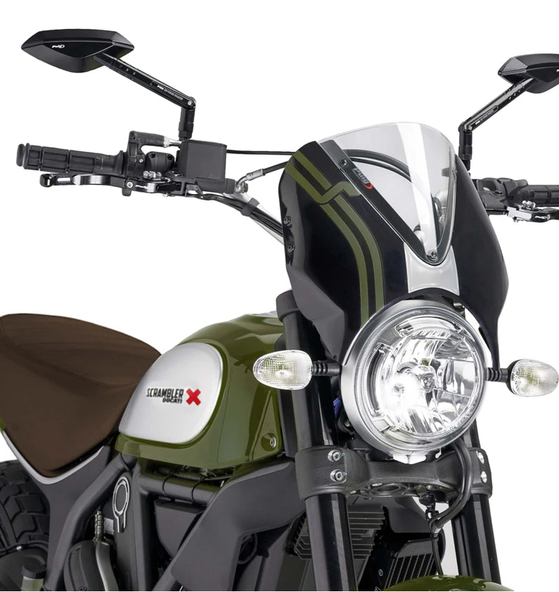 DUCATI SCRAMBLER 800 ICON DARK [2025] – RetroVision Windshield Visor – Tinted
