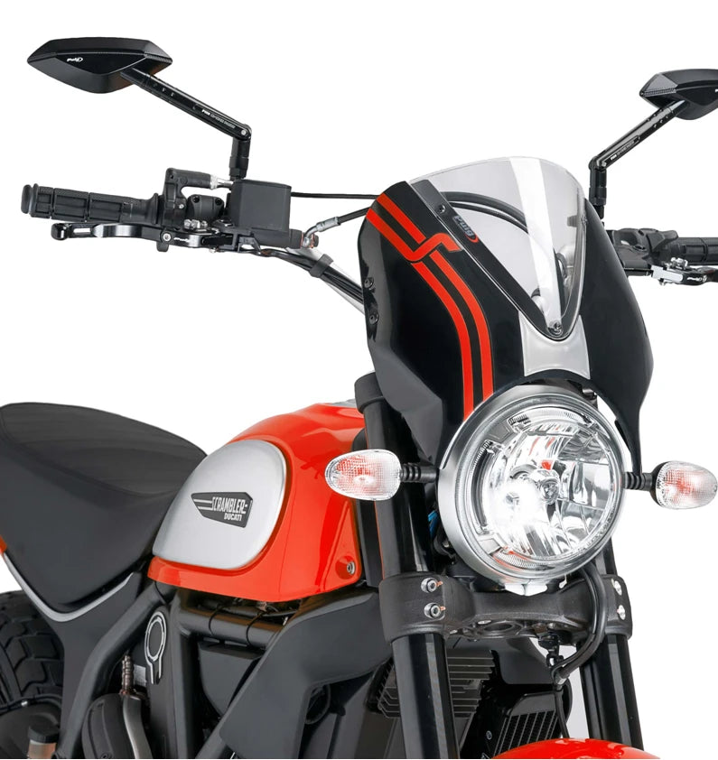 DUCATI SCRAMBLER 800 ICON DARK [2025] – RetroVision Windshield Visor – Tinted