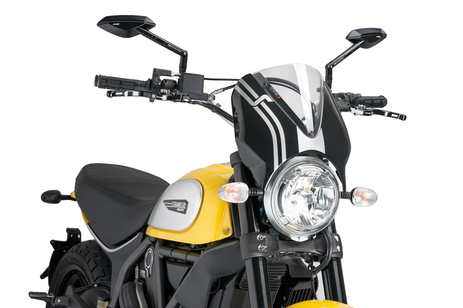 DUCATI SCRAMBLER 800 ICON DARK [2025] – RetroVision Windshield Visor – Tinted