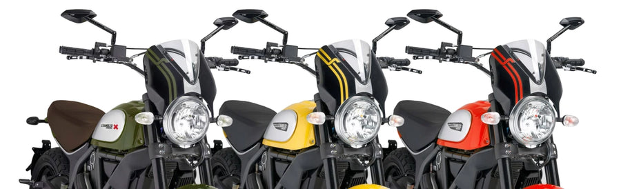 DUCATI SCRAMBLER 800 ICON DARK [2025] – RetroVision Windshield Visor – Tinted