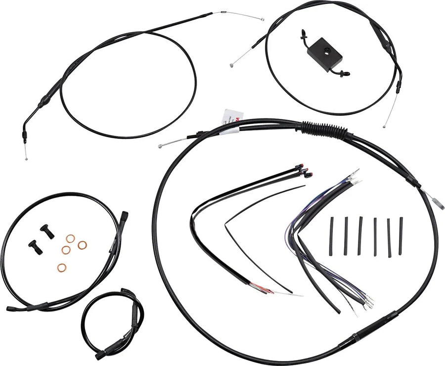 harley davidson sportster 883 iron xl [BURLY BRAND] - Extended handlebar and brake line kit for Sportster with ABS