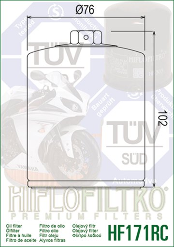 Harley -Davidson Road Glide St Fltrxst [HiFlofiltro] - oil filter - 0