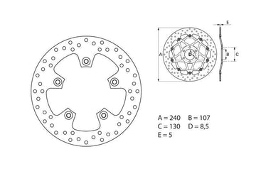Ktm 790 Duke [BREMBO] - Series Oro round rigid brake disc