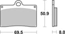 Cagiva Mito 125 [BREMBO] - Competition Carbon Ceramic Brake Pads - 07BB15RC-1
