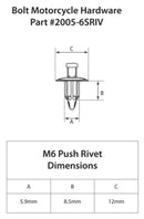 Honda CB 650 R RH02 [Bolt] - plastic rivets M6-3
