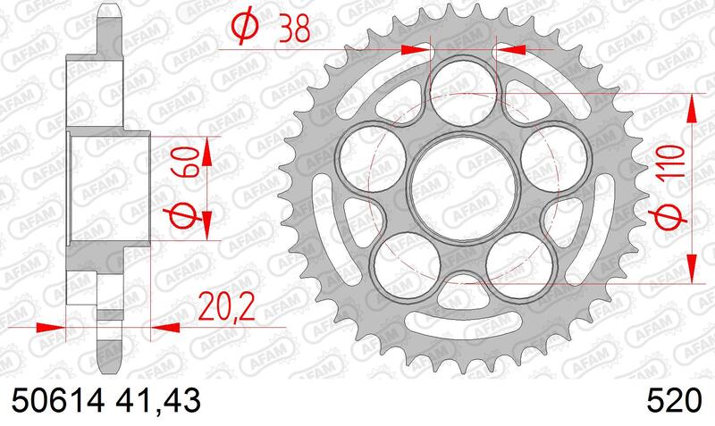 Ducati Hypermotard 950 [AFAM] - Sprocket steel standard - 520
