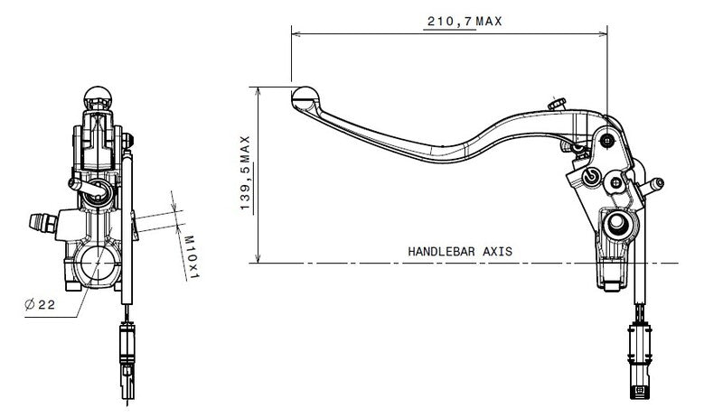 Ducati Panigale 1199 [BREMBO] - Clutch master cylinder Ø15x19mm titanium
