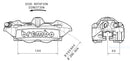 Ducati Diavel 1200 [BREMBO] - M4 front right brake caliper titanium Ø34mm-2