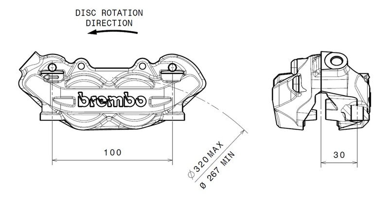 Ktm 1290 Super Adventure [BREMBO] - P4 brake caliper front left Ø32mm