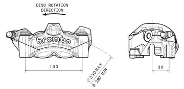 Ktm 1290 Superduke Gt [BREMBO] - M50 front left brake caliper titanium Ø30mm