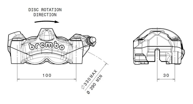 Ktm 1290 Superduke Gt [BREMBO] - M50 front left brake caliper titanium Ø30mm