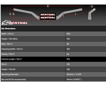 Aprilia Tuareg 660 [RENTHAL] - Street Fatbar Adventure High 609 - 0