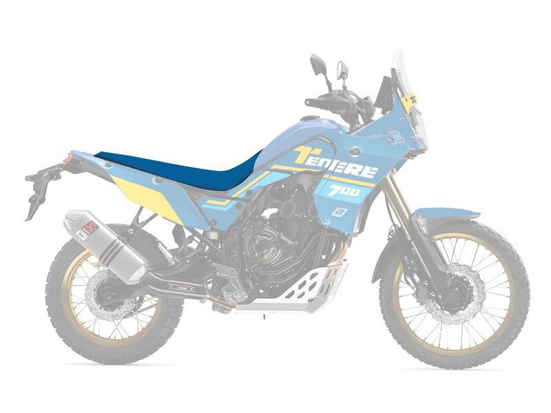 Yamaha Ténéré 700 [BLACKBIRD] - Rally Ride Seat Cover - Black/Blue - 2 pieces