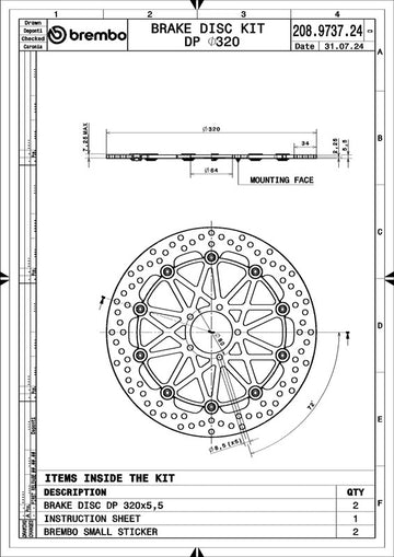 Ktm 1290 Superduke Gt [BREMBO RACING] - UPGRADE Supersport round floating brake discs - in pairs