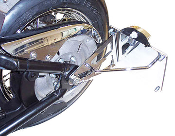 Kawasaki Vn 900 [BURCHARD EXCELLENCE] - Side license plate holder with parts certificate, Kawasaki VN 900 Custom /Classic, chrome