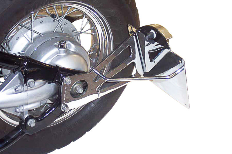 Yamaha Xvs 650 [BURCHARD EXCELLENCE] - Side license plate holder with parts certificate, Yamaha XVS Drag Star Classic, chrome