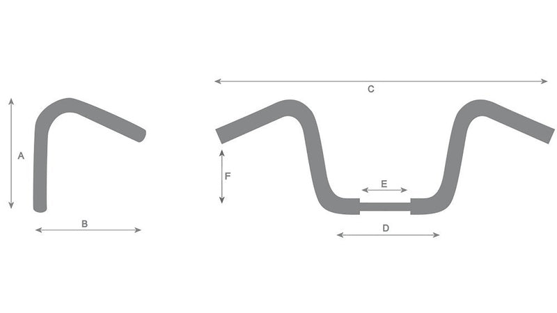 Harley Davidson Flst [HIGHWAY HAWK] - Venice Beachbar 1 inch handlebar with 3 holes, 940mm wide 80mm high, chrome