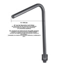Harley Davidson Fxst [HIGHWAY HAWK] - Bad Hawk 1 inch handlebar with 3 holes, 845mm wide 370mm high, chrome-3