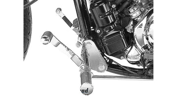 Yamaha Xvs 650 [BURCHARD EXCELLENCE] - forward footrest system with ABE, +12 cm, Kawasaki XVS 650 Drag Star /Classic, Ness milled, chrome