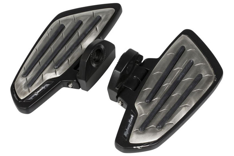 Suzuki Vs 1400 Intruder [HIGHWAY HAWK] - New Tech Glide metal rider running boards, Suzuki VS Intruder, black