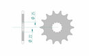Kawasaki W 800 Street [AFAM] - Chain kit 520XMR3 15/37 Standard - Standard sprocket