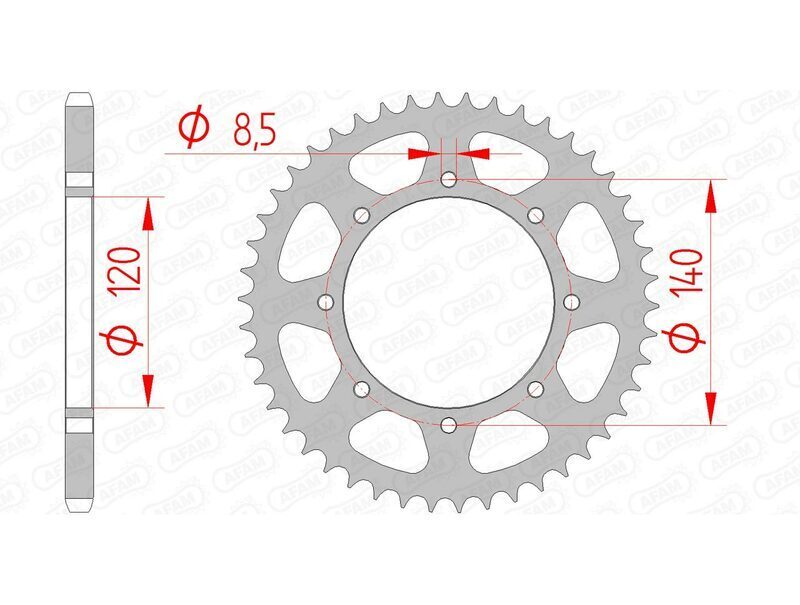 Kawasaki W 800 Street [AFAM] - Chain kit 520XMR3 15/37 Standard - Standard sprocket