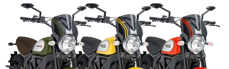 DUCATI SCRAMBLER DESERT SLED [2025] – RetroVision Windshield Visor – Tinted