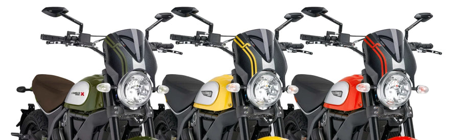 DUCATI SCRAMBLER DESERT SLED [2025] – RetroVision Windshield Visor – Tinted