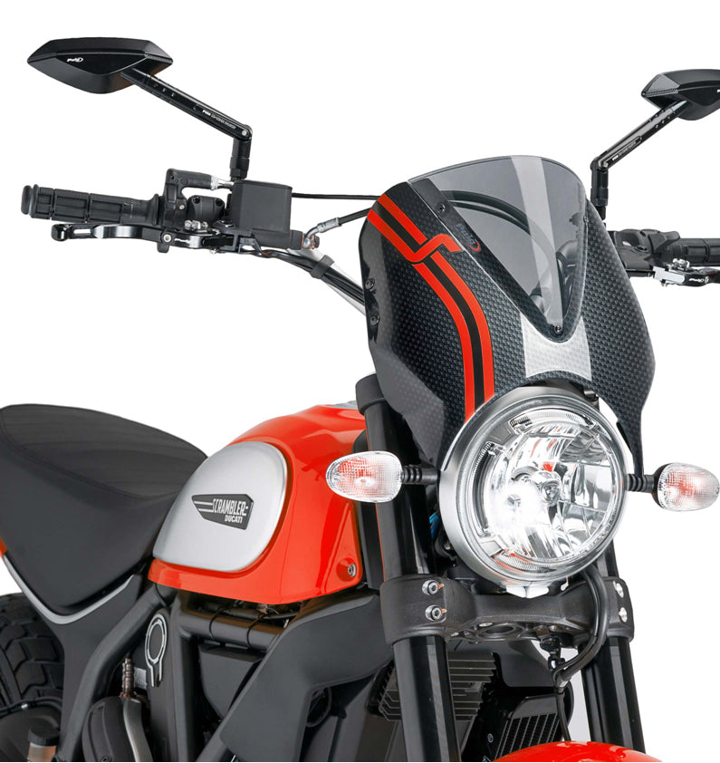 DUCATI SCRAMBLER DESERT SLED [2025] – RetroVision Windshield Visor – Tinted