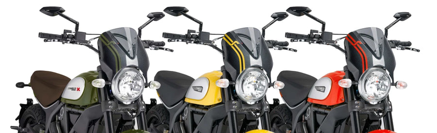 DUCATI SCRAMBLER DESERT SLED [2025] – RetroVision Windshield Visor – Tinted