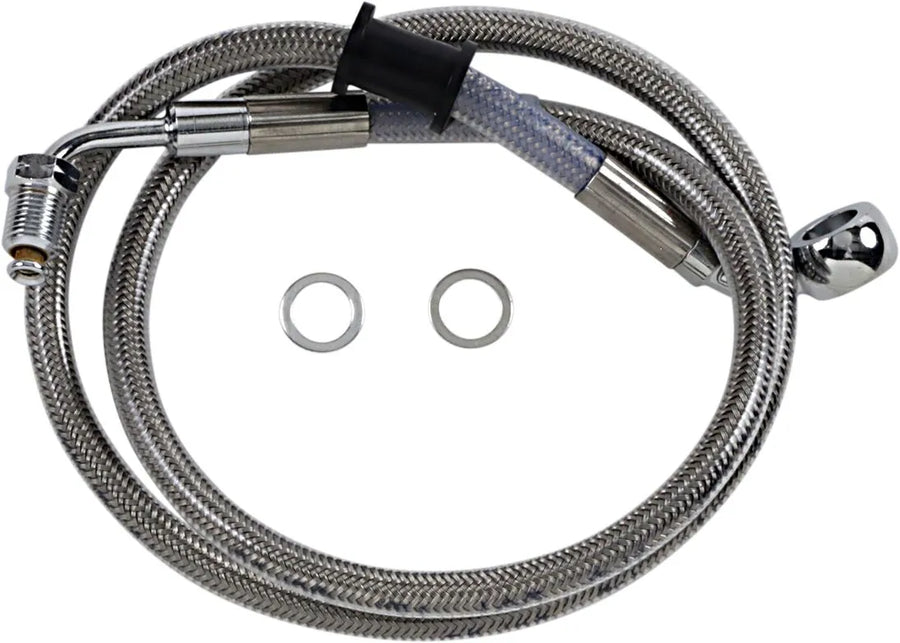 harley davidson flfb [DRAG SPECIALTIES] – Extended stainless steel brake line