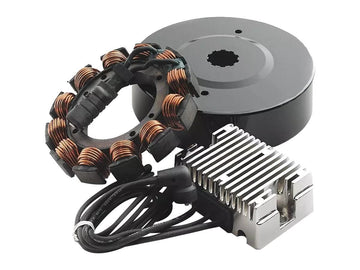 Harley Davidson Fl Shovel [1970-1984]-32 AMP high-performance charging system with black