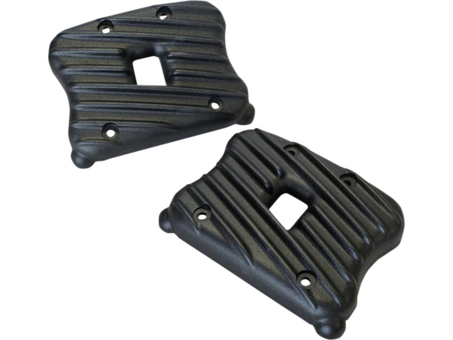 Harley Davidson Dyna [1999-2017]-Ribsters Rocker Box cover black cut