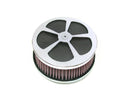 Harley Davidson-5-Spade Hi-Flow air filter chrome-1