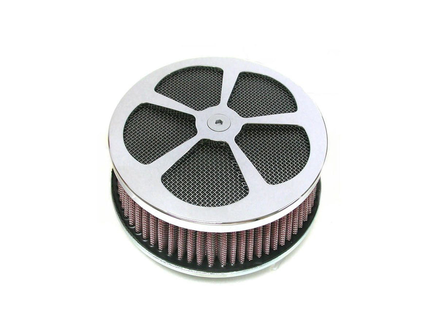 Harley Davidson-5-Spade Hi-Flow air filter chrome