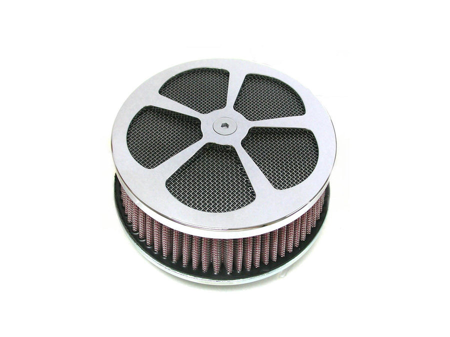 Harley Davidson-5-Spade Hi-Flow air filter chrome