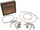Harley Davidson FlStc [2000-2003]-14 "Gorilla bar cable set stainless steel clear-1