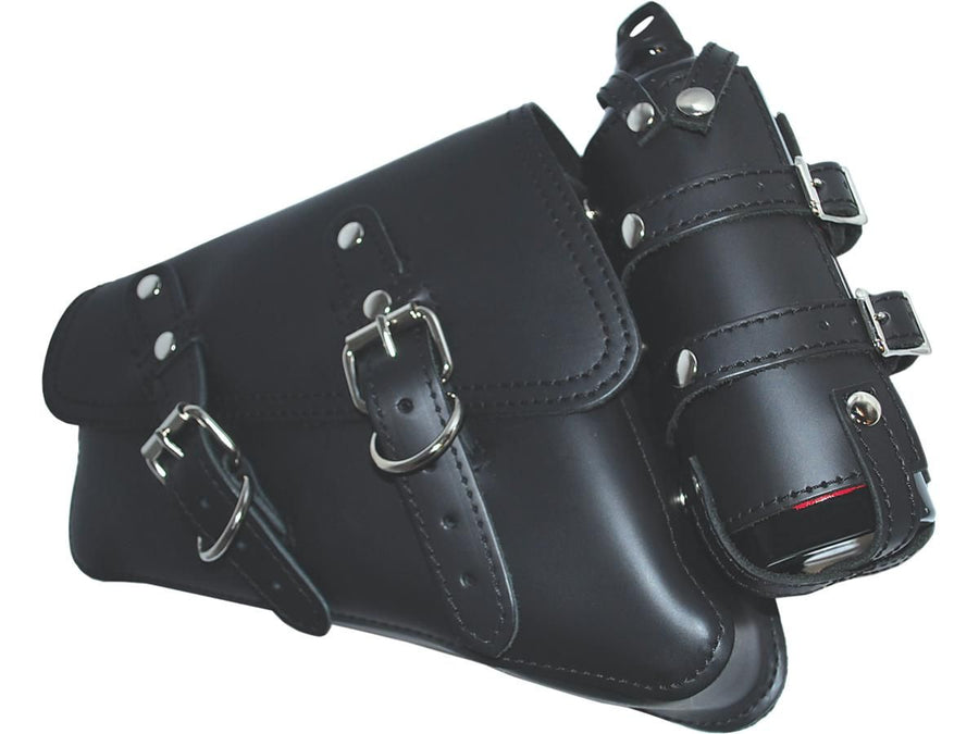Harley Davidson Sportster [2004-2020]-side pocket on the left with fuel bottle