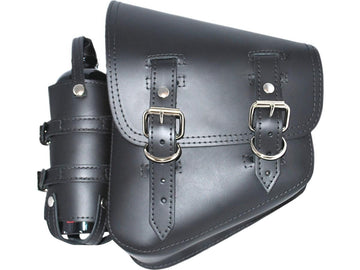 Harley Davidson Softail [1987-2025]-side pocket on the left with fuel bottle