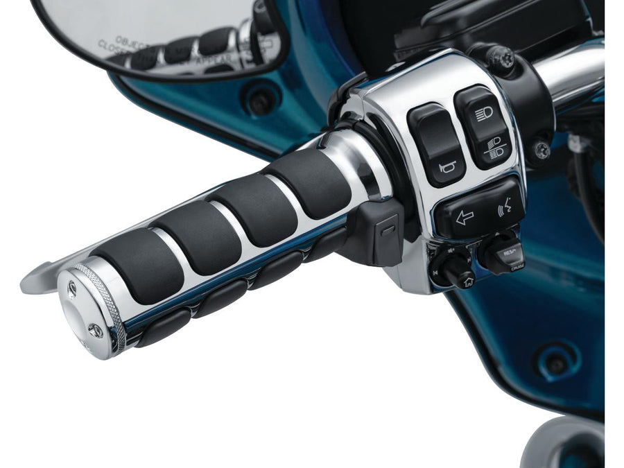 Harley Davidson Touring [2008-2024]-ISO Heated handles Chrom 1 "Gas train by wire