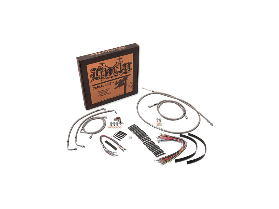 Harley Davidson Fltr [2008-2009]-18 "Gorilla bar cable set made of stainless steel ...