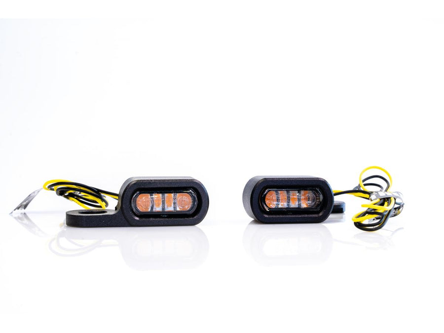 Harley Davidson Touring [2021-2024]-stripes LED turn signal in black powder-coated