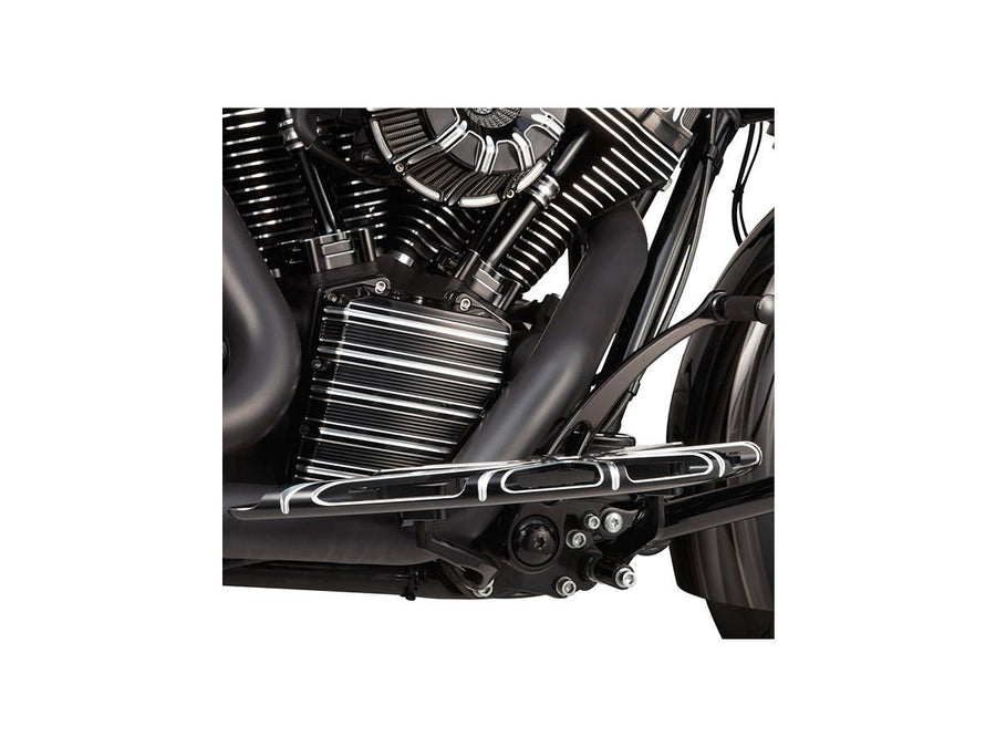 Harley Davidson Touring [1985-2025]-10-gauge driver footrest black, anodized
