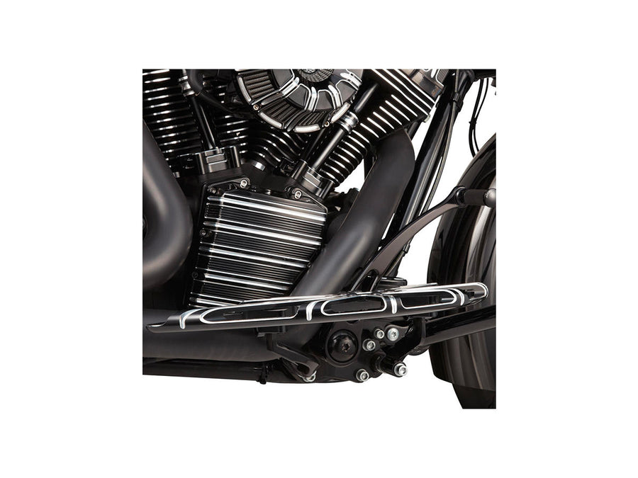 Harley Davidson Touring [1985-2025]-10-gauge driver footrest black, anodized