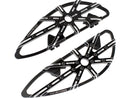 Harley Davidson Touring [1985-2025]-10-gauge driver footrest black, anodized-5